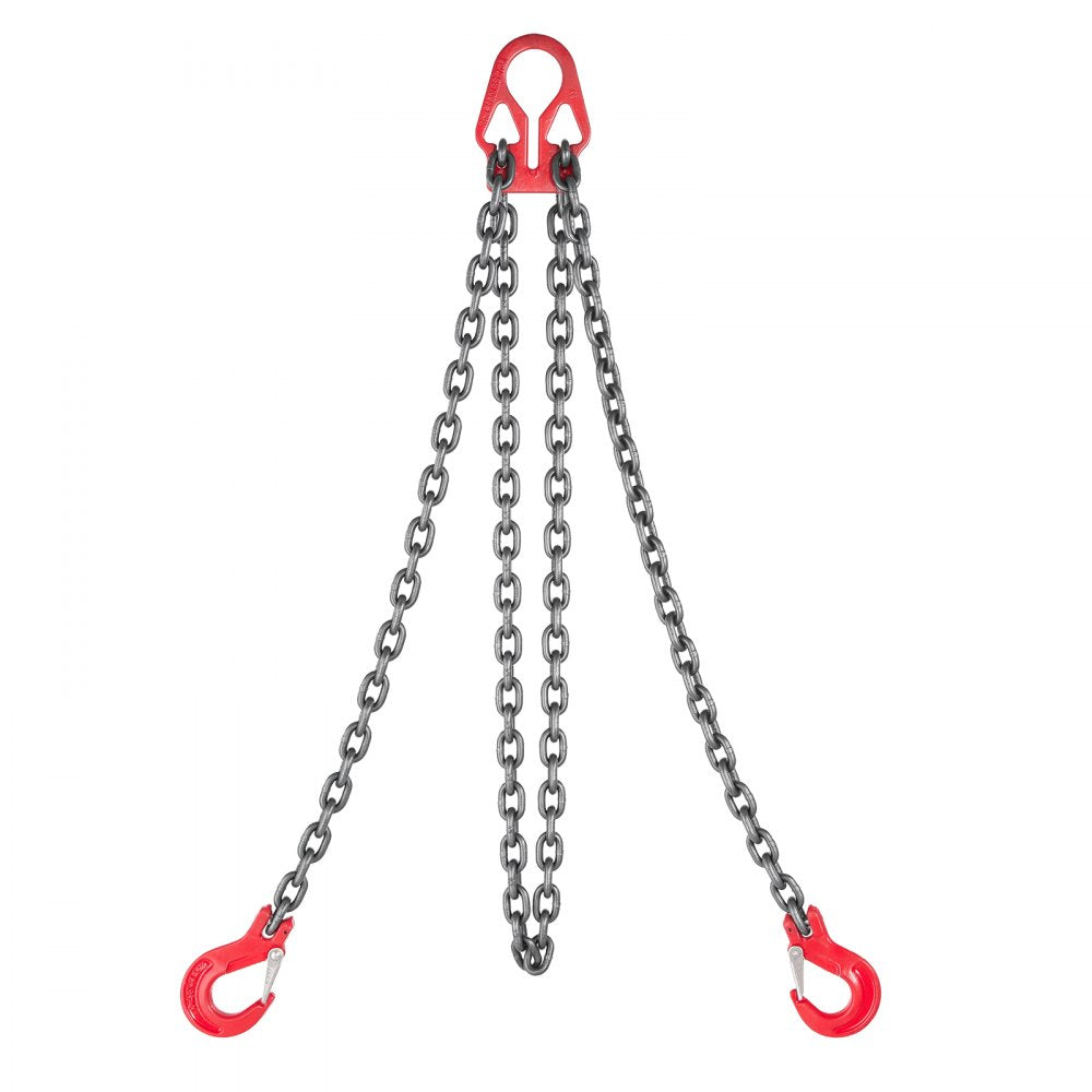 VEVOR Chain Sling, 5/16 in x 10 ft Lifting Chains with 2 Leg Grab Hooks, Heavy Duty G80 Alloy Steel Lifting Sling