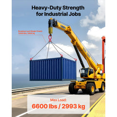 VEVOR Chain Sling, 1/4 in x 5 ft Lifting Chains with 4 Leg Grab Hooks, Heavy Duty G80 Alloy Steel Lifting Sling