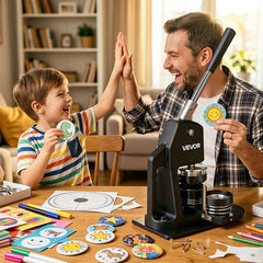VEVOR Button Maker Machine, Multiple Sizes 1+2.25 Inch Badge Punch Press Kit, Children DIY Gifts Pin Maker, Button