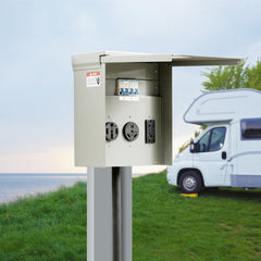 VEVOR Temporary Power Outlet Panel, 125/250V, RV Power Outlet Box with a 20/30/50 Amp Receptacle Installed, NEMA 14-50R