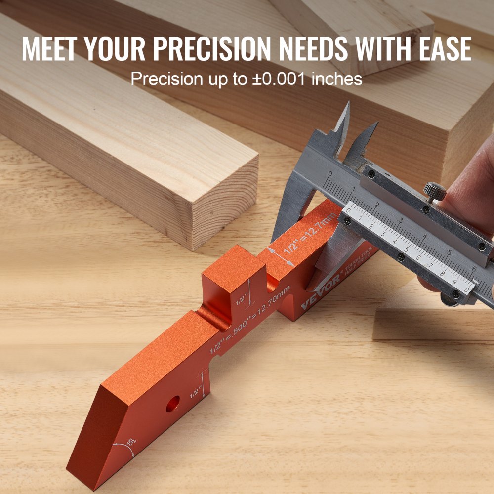 VEVOR Router Table Adjustment Bars, 14-piece Set, Durable Aluminum Construction Blocks for Measuring Depths, Heights