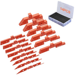 VEVOR Router Table Adjustment Bars, 14-piece Set, Durable Aluminum Construction Blocks for Measuring Depths, Heights