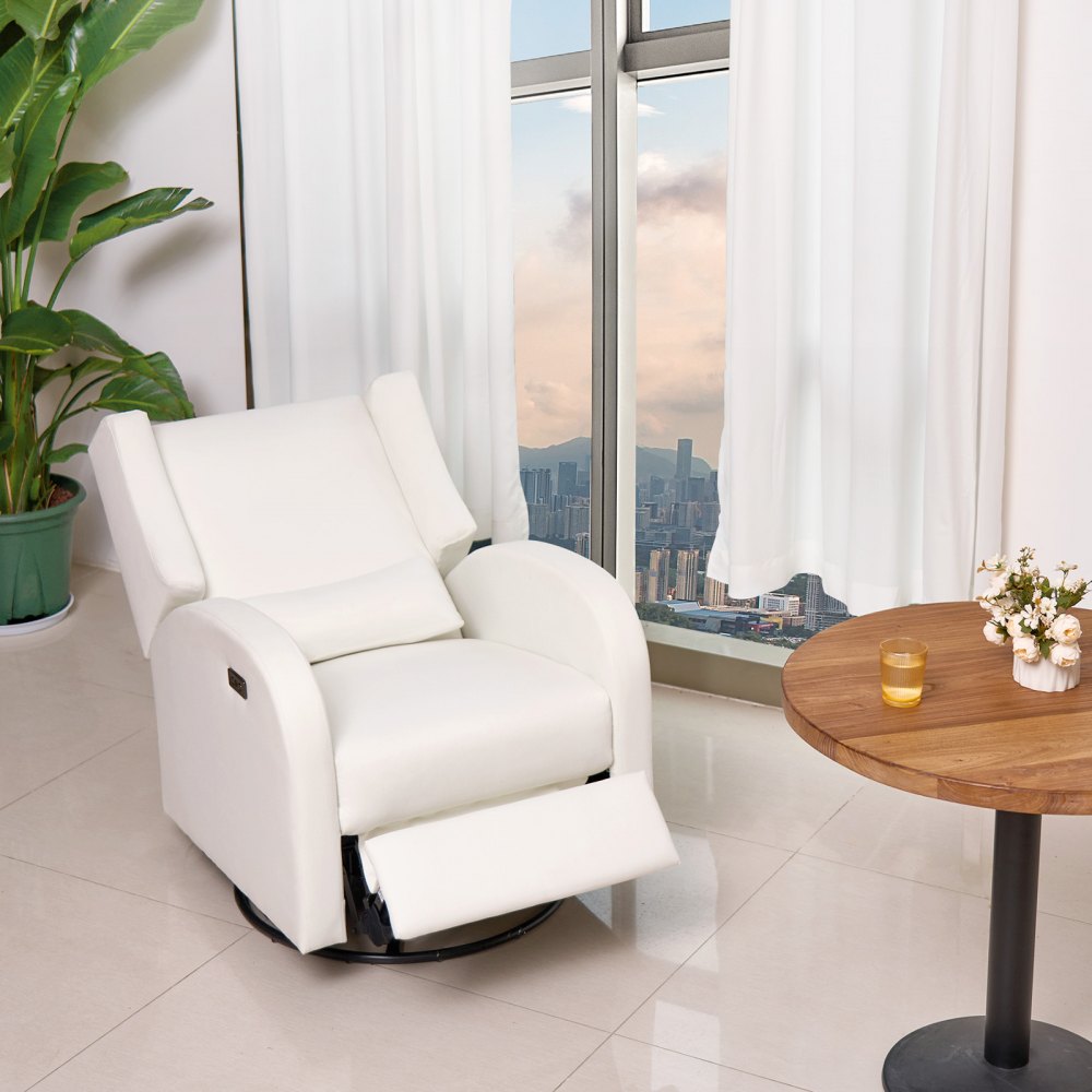 VEVOR Electronic Power Recliner and Swivel Glider, 250 lbs Weight Capacity Swivel Glider Recliner Chair with USB Port