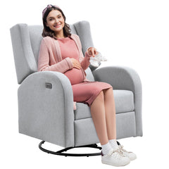 VEVOR Electronic Power Recliner and Swivel Glider, 250 lbs Weight Capacity Swivel Glider Recliner Chair with USB Port