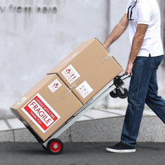 VEVOR Aluminum Folding Hand Truck, 2 in 1 Design 400 lbs Capacity, Heavy Duty Industrial Collapsible cart, Dolly Cart