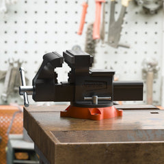 VEVOR Bench Vise, 6.5" Jaw Width 6.5" Forward &9.3" Reverse Opening, 360-Degree Swivel Locking Base Multipurpose