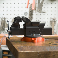 VEVOR Bench Vise, 6-inch Jaw Width 5.9-inch Jaw Opening, 360-Degree Swivel Locking Base Multipurpose Vise with Anvil