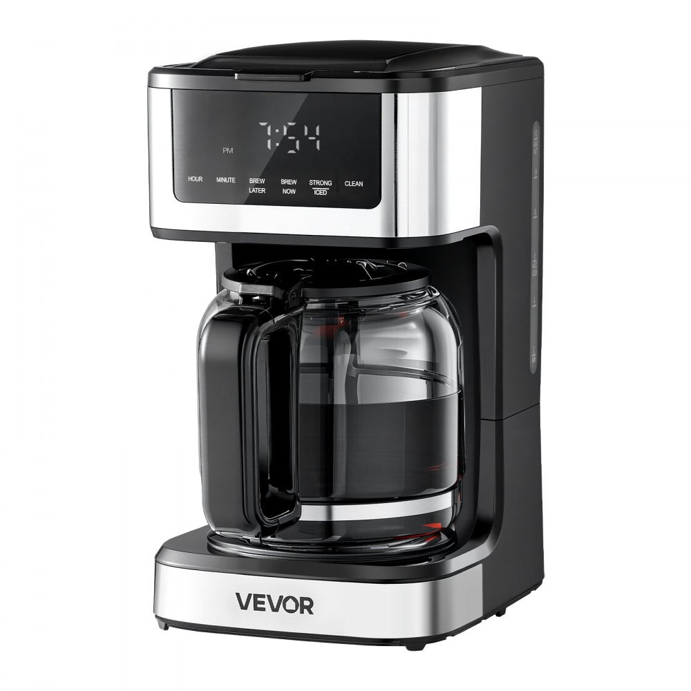 VEVOR Programmable Coffee Maker, 12 Cup Programmable Drip Coffee Makers with Touch Screen, 4-Hour Keep Warm Coffee