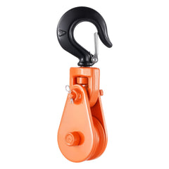 VEVOR 2 Ton Snatch Block with Swivel Hook, 3" Sheave 3/8" Inch Wire Rope, Heavy Duty Snatch Block Pulley 4400 lbs for