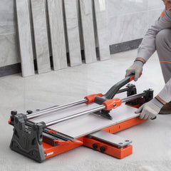VEVOR 24-Inch Manual Tile Cutter, Upgraded Sliding Head Cutting Tool with Spring-Loaded Base, Angle Fence, Tungsten