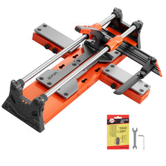 VEVOR 24-Inch Manual Tile Cutter, Upgraded Sliding Head Cutting Tool with Spring-Loaded Base, Angle Fence, Tungsten