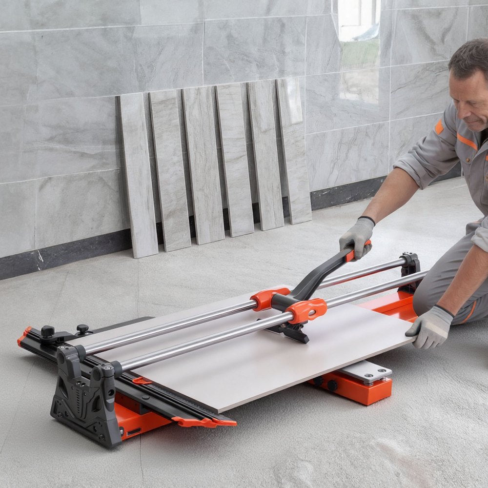 VEVOR 39.4-Inch Manual Tile Cutter, Upgraded Sliding Head Cutting Tool with Spring-Loaded Base, Angle Fence, Tungsten