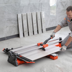 VEVOR 39.4-Inch Manual Tile Cutter, Upgraded Sliding Head Cutting Tool with Spring-Loaded Base, Angle Fence, Tungsten