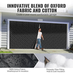 VEVOR Garage Door Screen for Winter, 18x7FT, Garage Door Insulation Kit, Magnetic Thermal Insulated Door Curtain with