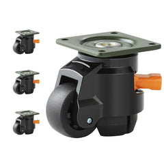 VEVOR Leveling Casters, 4-Pack Heavy Duty 360° Swivel Caster Wheels Hold up to 1100 lbs Load, 2 inches Caster Diameter