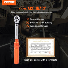 VEVOR Torque Wrench, 1/4-inch Drive Click Torque Wrench 20-200in.lb/3-23n.m, Dual-Direction Adjustable Torque Wrench