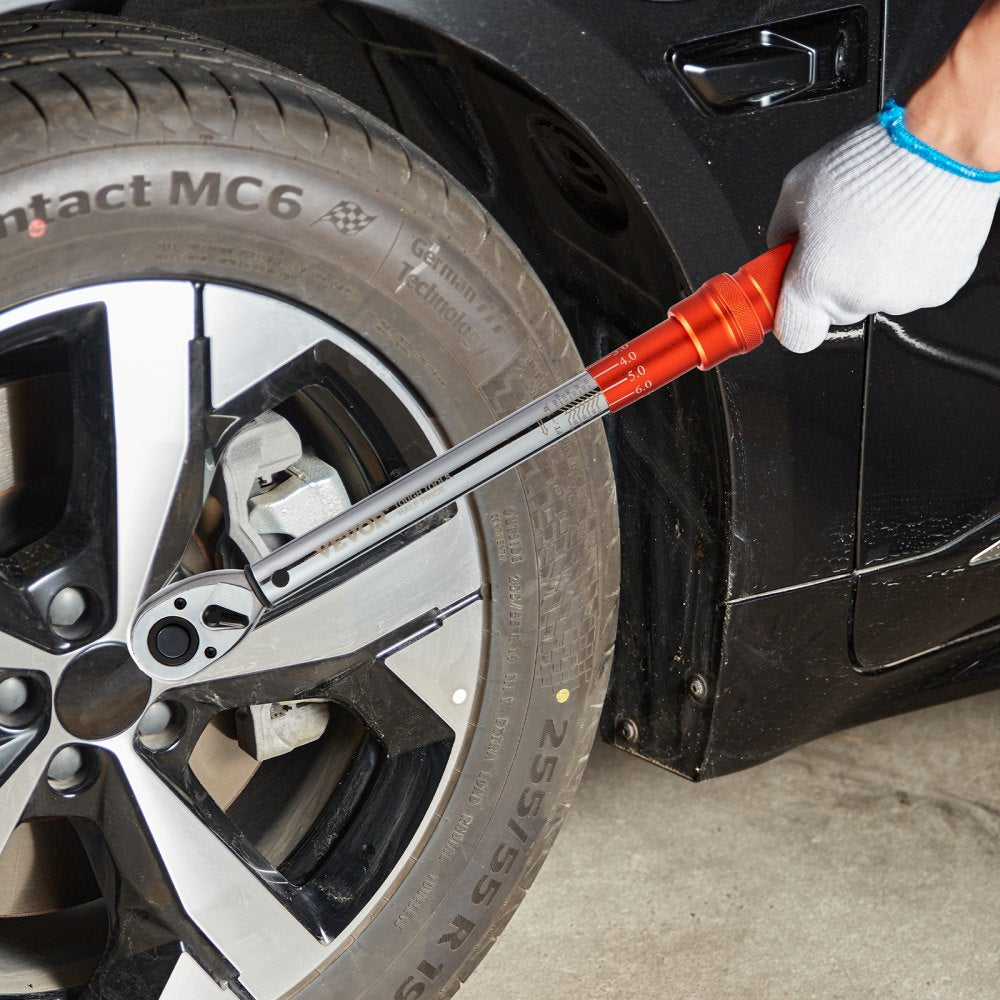 VEVOR Torque Wrench, 10-150ft.lb/14-204n.m 1/2-inch Drive Click Torque Wrench, Dual-Direction Adjustable Torque Wrench