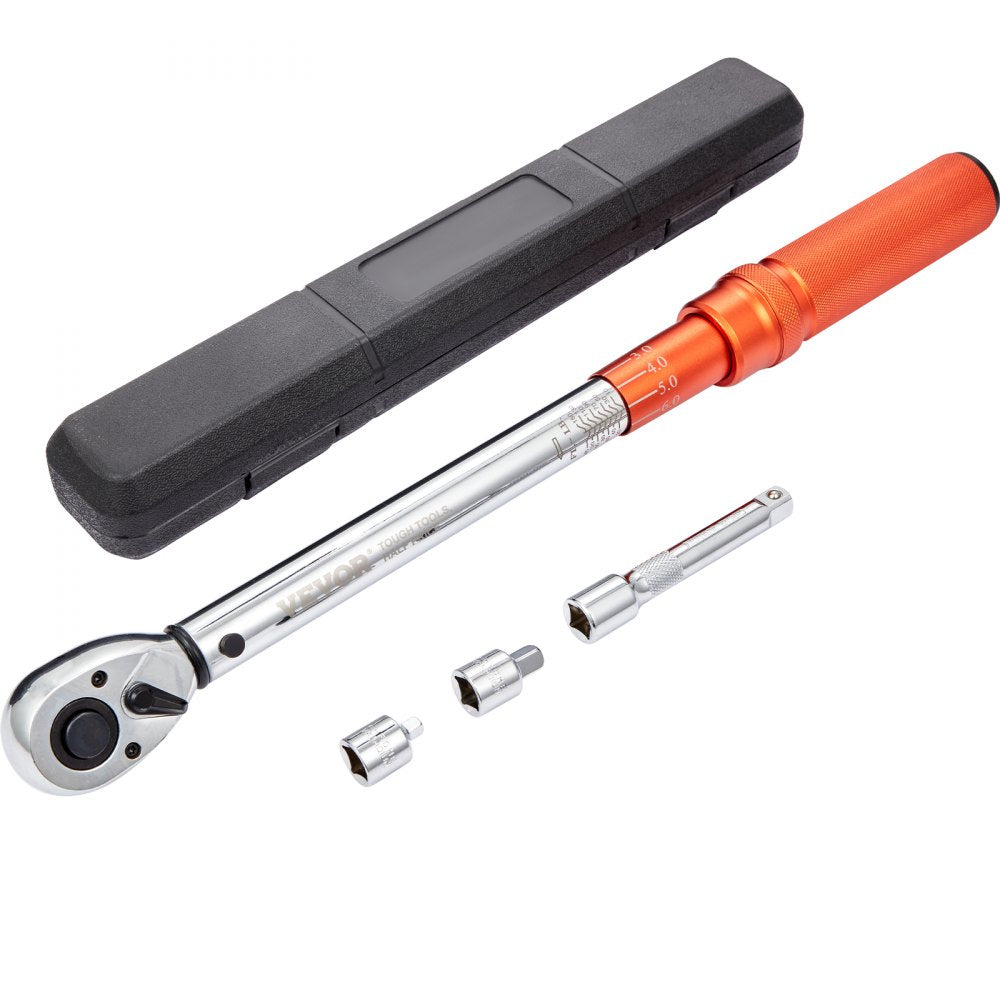 VEVOR Torque Wrench, 10-150ft.lb/14-204n.m 1/2-inch Drive Click Torque Wrench, Dual-Direction Adjustable Torque Wrench