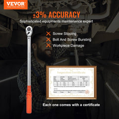 VEVOR Torque Wrench, 1/2-inch Drive Click Torque Wrench 20-250ft.lb/34-340n.m, Dual-Direction Adjustable Torque Wrench