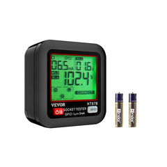 VEVOR Outlet Tester, Electrical GFCI Trip Tester, LCD Display Receptacle Detector for 7 Common Wiring Faults, 3 Prong