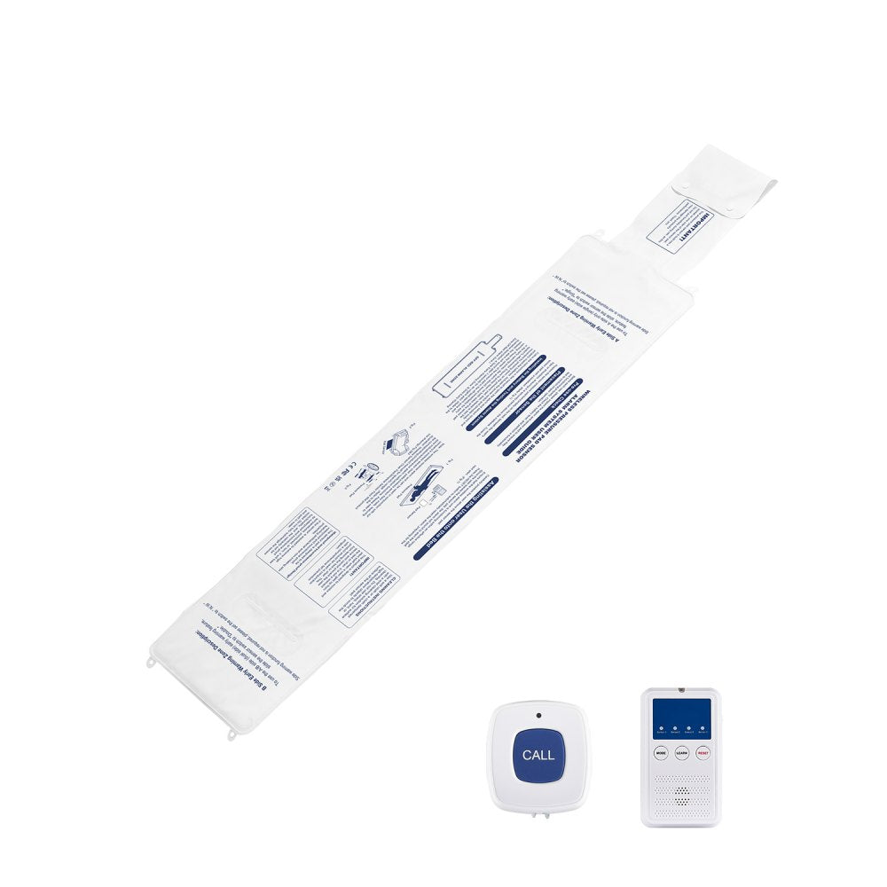 VEVOR Early Alert Bed Alarm System, Wireless Bed Sensor Pad with Call Button & Pager, Pre-Alert Safety Bed Alarms and