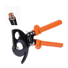 VEVOR Ratcheting Cable Cutter, Spring Steel Blades with PVC-Coated Handles, Quick-Release Button, Heavy Duty Ratchet