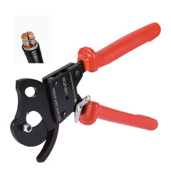 VEVOR Ratcheting Cable Cutter, Spring Steel Blades with PVC-Coated Handles, Quick-Release Button, Heavy Duty Ratchet
