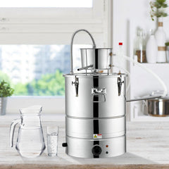 VEVOR Alcohol Still, 15 Gal 50L Water Alcohol Distiller, Home Distillery Kit include Stainless Steel Tube & Pump &