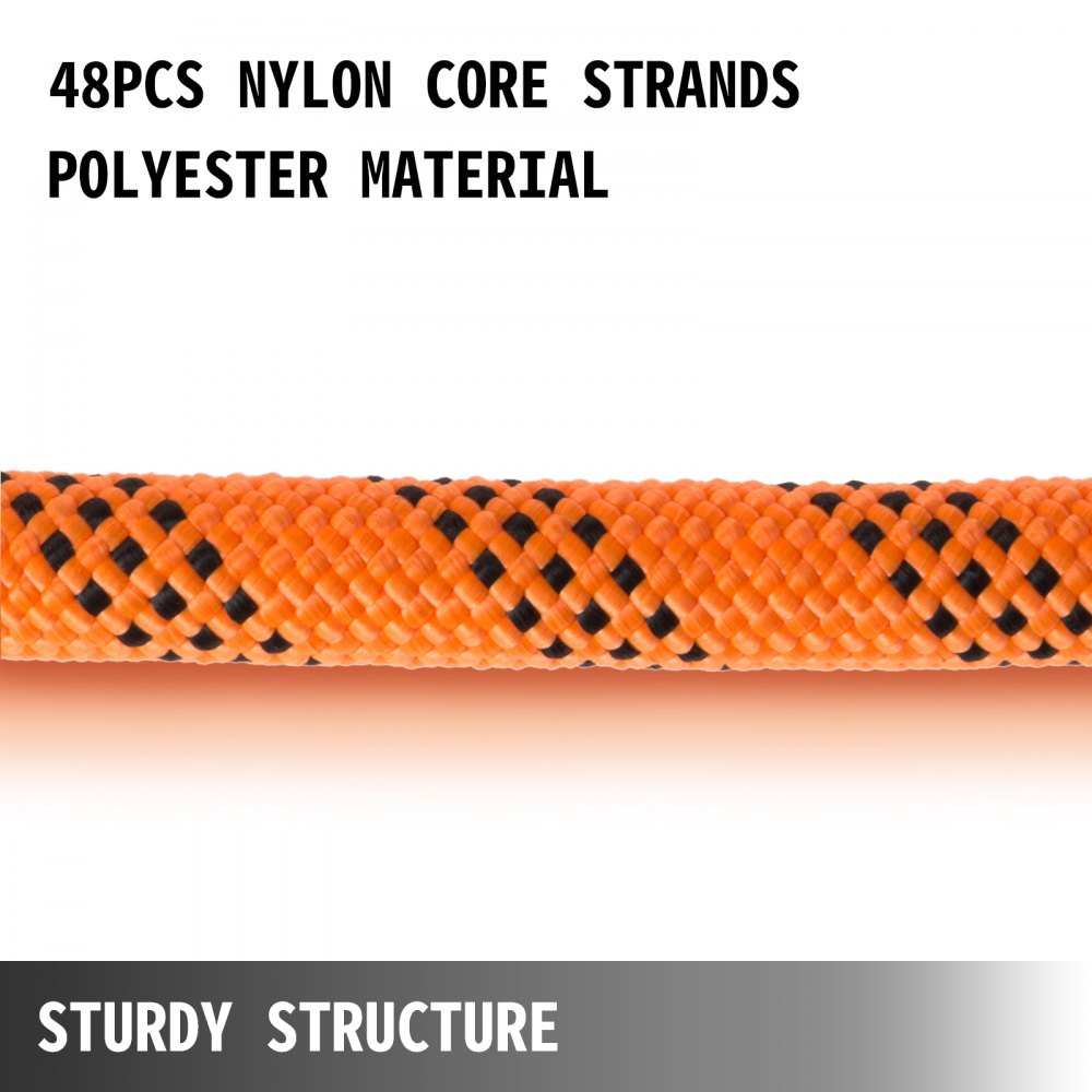 Polyester Rope 7/16" x 200', Load and Pulling Rope, 8400lbs Breaking Strength (Not suitable for rocking climbing