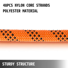 Polyester Rope 9/16" x 200', Load and Pulling Rope, 8600lbs Breaking Strength(Not suitable for rocking climbing