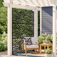 VEVOR Metal Privacy Screen, 47" W x 72" H, Outdoor Privacy Screens & Panels, Freestanding Outdoor Divider with Stand