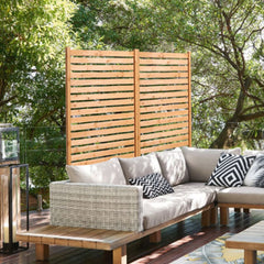 VEVOR Wooden Privacy Screen, 36" W x 76" H Outdoor Privacy Screen, Freestanding Wood Privacy Panel with Stand