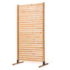 VEVOR Wooden Privacy Screen, 36" W x 76" H Outdoor Privacy Screen, Freestanding Wood Privacy Panel with Stand