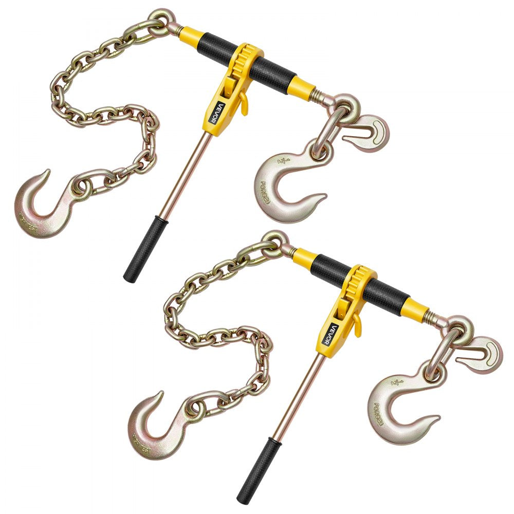 VEVOR Ratchet Chain Binder, 9200 lbs Working Load, Chain Binders Compatible with 3/8 in - 1/2 in Chains, Heavy Duty