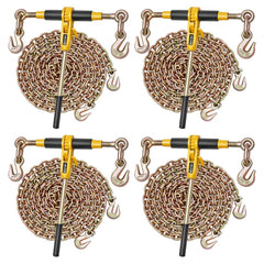 VEVOR Ratchet Chain Binder, 5/16 in x 12.8 ft G80 Chains, 8000 lbs Working Load of Ratchet Load Binder, Chains and