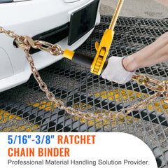 VEVOR Ratchet Chain Binder, 5/16"-3/8" Heavy Duty Load Binders with G80 Chains, 7100 lbs Secure Load Limit