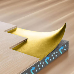 VEVOR Floor Underlayment 200 sq. ft/Roll, 3-in-1 3 mm Thick Flooring Padding with Tape & Vapor Barrier, Heavy Duty EPE