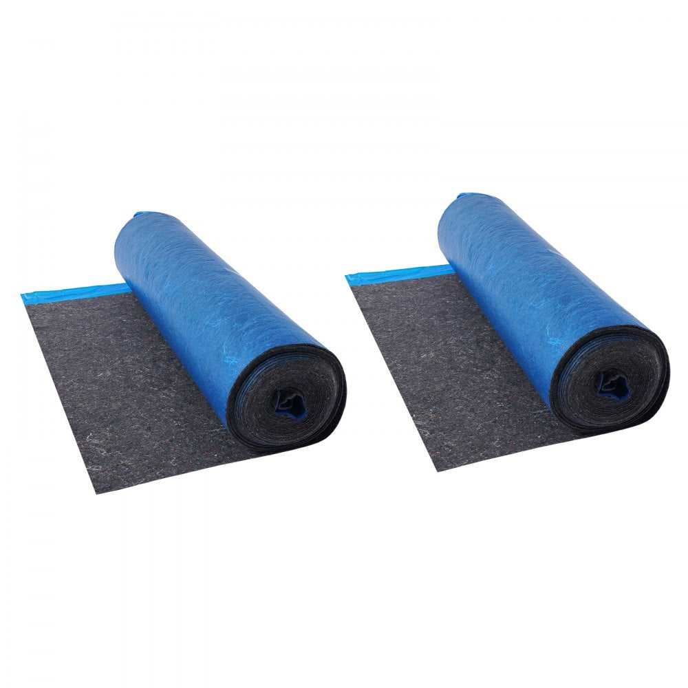 VEVOR Floor Underlayment 400 sq. ft, 3mm Laminate Flooring Padding with Attached Vapor Barrier, Heavy Duty Fiber+PE