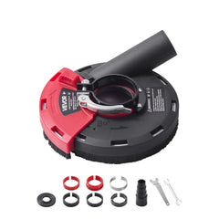 VEVOR Grinding Dust Shroud for Angle Grinder, Universal 4-5 in, Surface Grinder Dust Shroud with 6 Clamping Washers