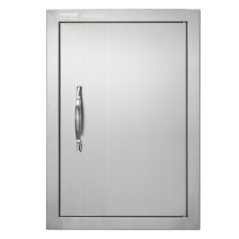 VEVOR BBQ Access Door, 14W x 20H Inch Single Outdoor Kitchen Door, Stainless Steel Flush Mount Door, Wall Vertical Door