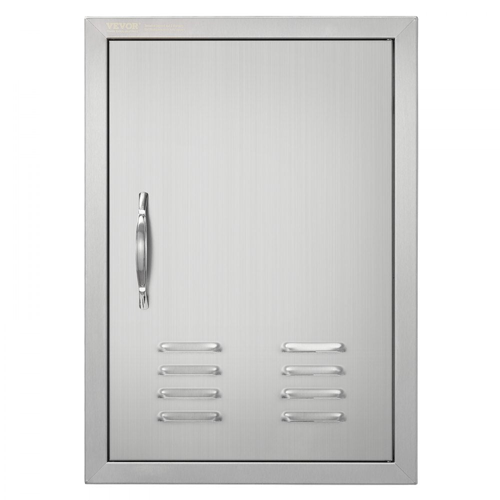 VEVOR BBQ Access Door, 17W x 24H Inch Single Outdoor Kitchen Door, Stainless Steel Flush Mount Door, Wall Vertical Door
