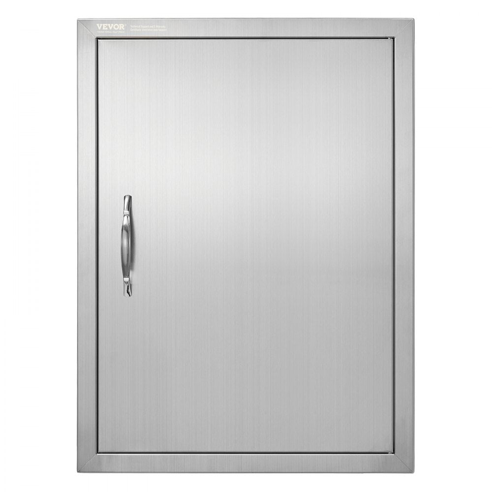 VEVOR BBQ Access Door, 20W x 27H Inch Single Outdoor Kitchen Door, Stainless Steel Flush Mount Door, Wall Vertical Door