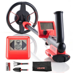 VEVOR Metal Detector, 6", Lightweight Metal Detector with LCD Display, IP68 Waterproof Search Coil, Adjustable