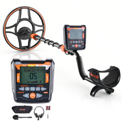 VEVOR Metal Detector for Adults, 12", Professional High Accuracy Gold Detector, IP68 Waterproof Search Coil with