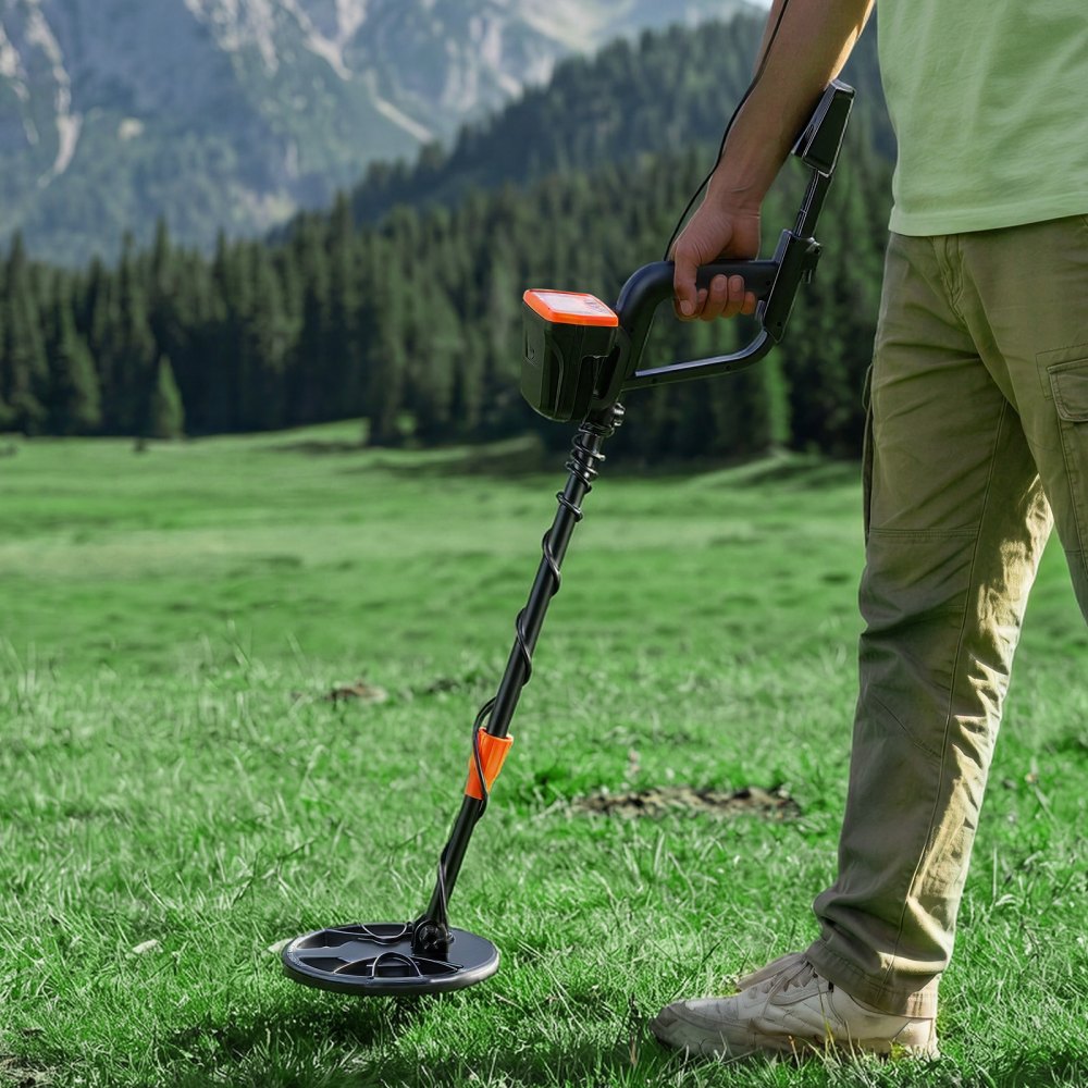 VEVOR Metal Detector for Adults, 8", Professional High Accuracy Gold Detector, IP68 Waterproof Search Coil with
