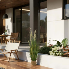 VEVOR Artificial Grass Plant, 47 inch Reed Flower Grass in Pot, Premium PVC Faux Fake Greenery Shrubs Plant for Indoor