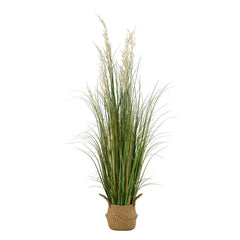 VEVOR Artificial Grass Plant, 47 inch Reed Flower Grass in Pot, Premium PVC Faux Fake Greenery Shrubs Plant for Indoor