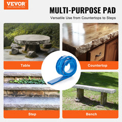 VEVOR Concrete Stamps, 91 x 3 inch, Concrete Molds Rectangular Polyurethane Stamp Stone Tile Texture Mat, Slate floor