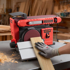 VEVOR 6" Disc Sander & 4" x 36" Belt Sander, 400W Professional Belt Disc Sanders Combo with 0 - 45° Adjustable