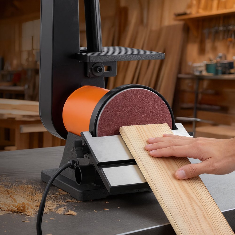 VEVOR 6" Disc Sander & 2" x 42" Belt Sander, 420W Professional Bench Belt Disc Sanders Combo with Multiple Angle